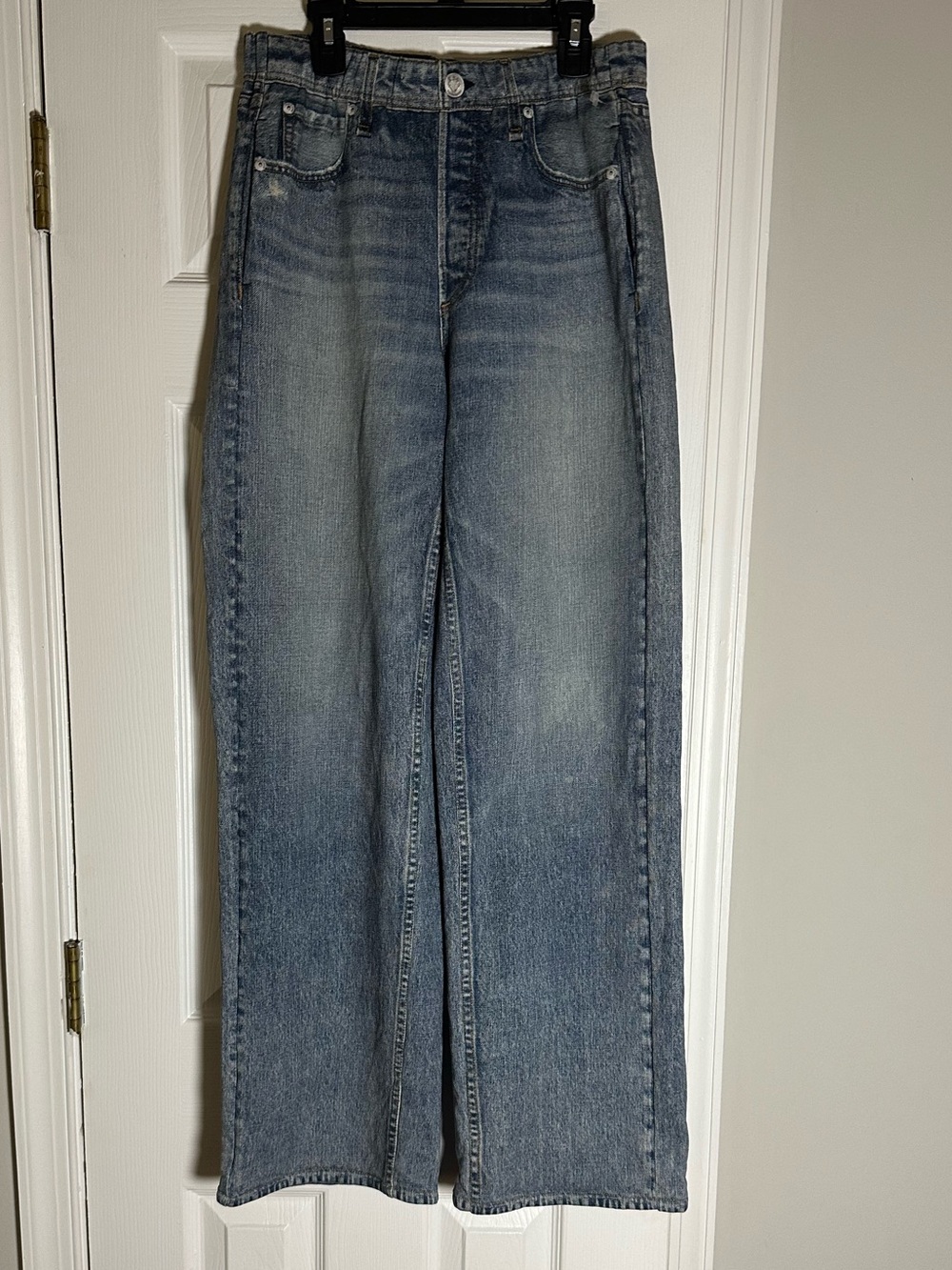 rag & bone Miramar light blue wide leg jeans
